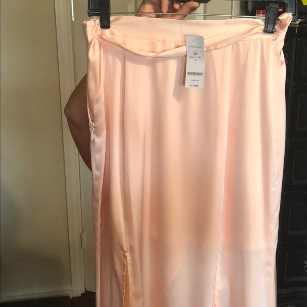 Tie front Satin Maxi